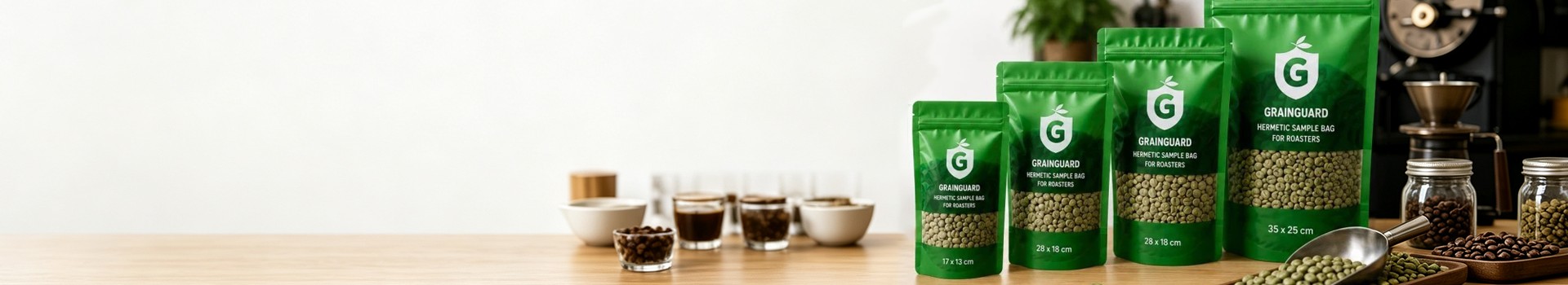 Hermetische monsterzak voor koffiebonen