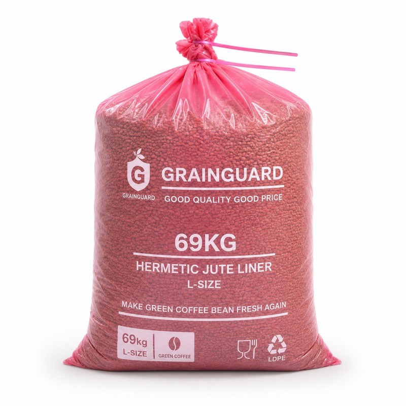 Hermetische jutevoering van 69 kg