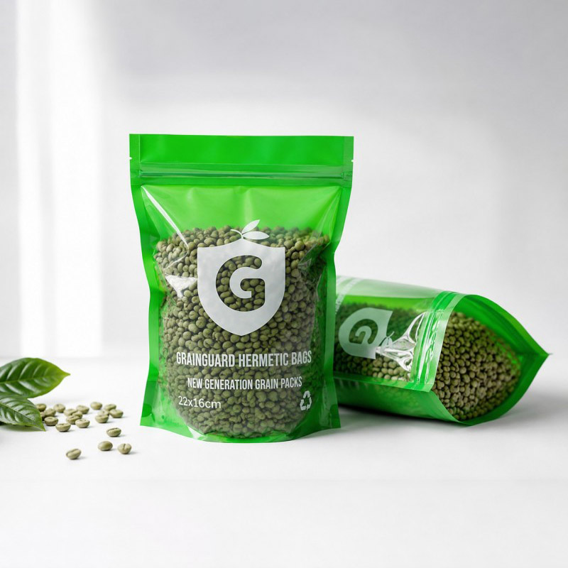 Luchtdicht monsterzakje voor groene koffiebonen