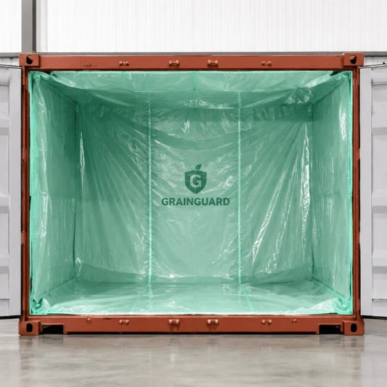 Containervoering voor bulk groene koffiebonen