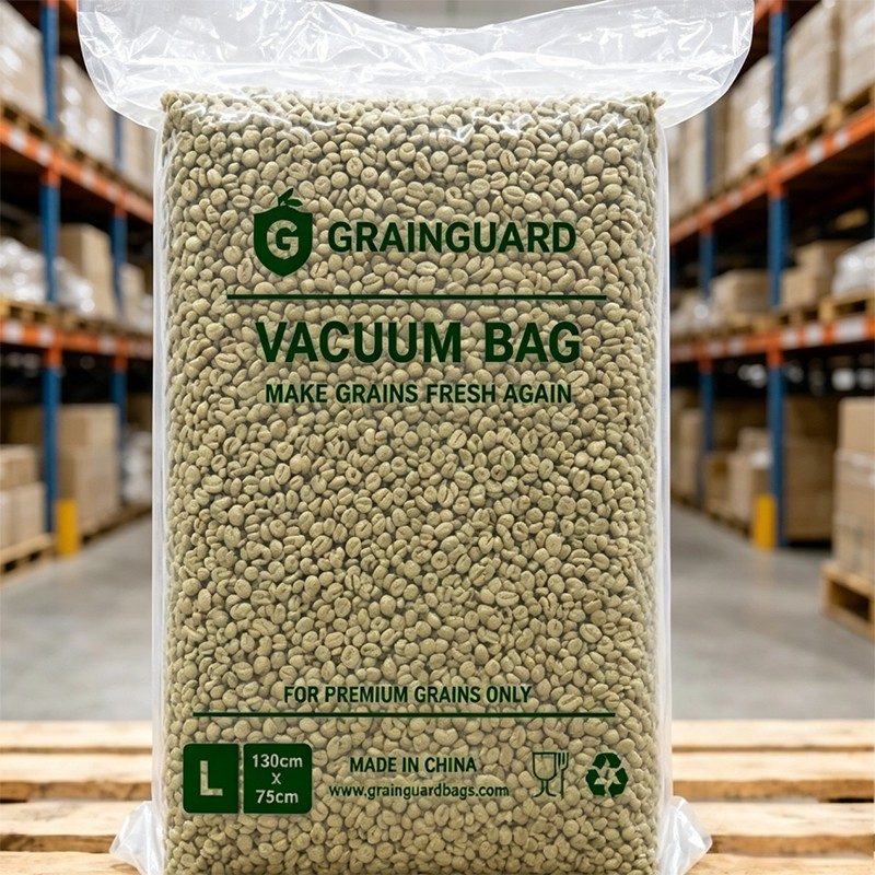 Groene koffieboon hermetische vacuümzak