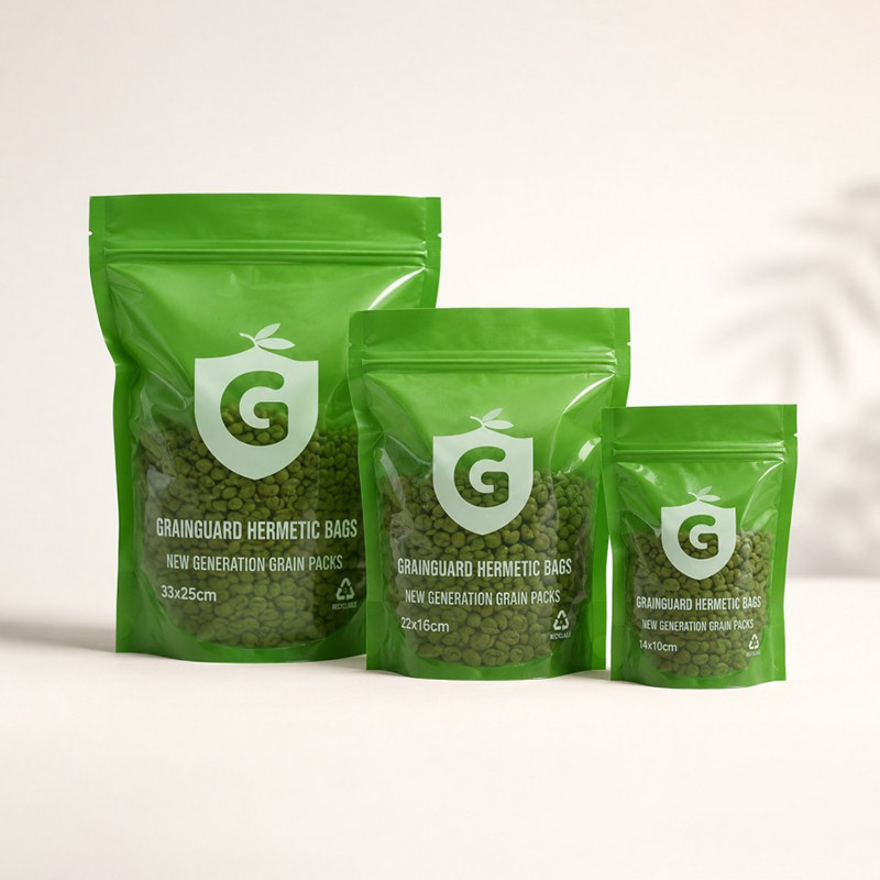 Groene koffiebonenmonsterzak