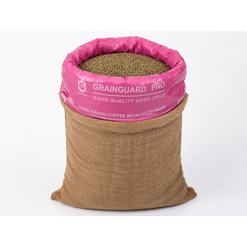 Hermetische plastic voering in jute koffiezak