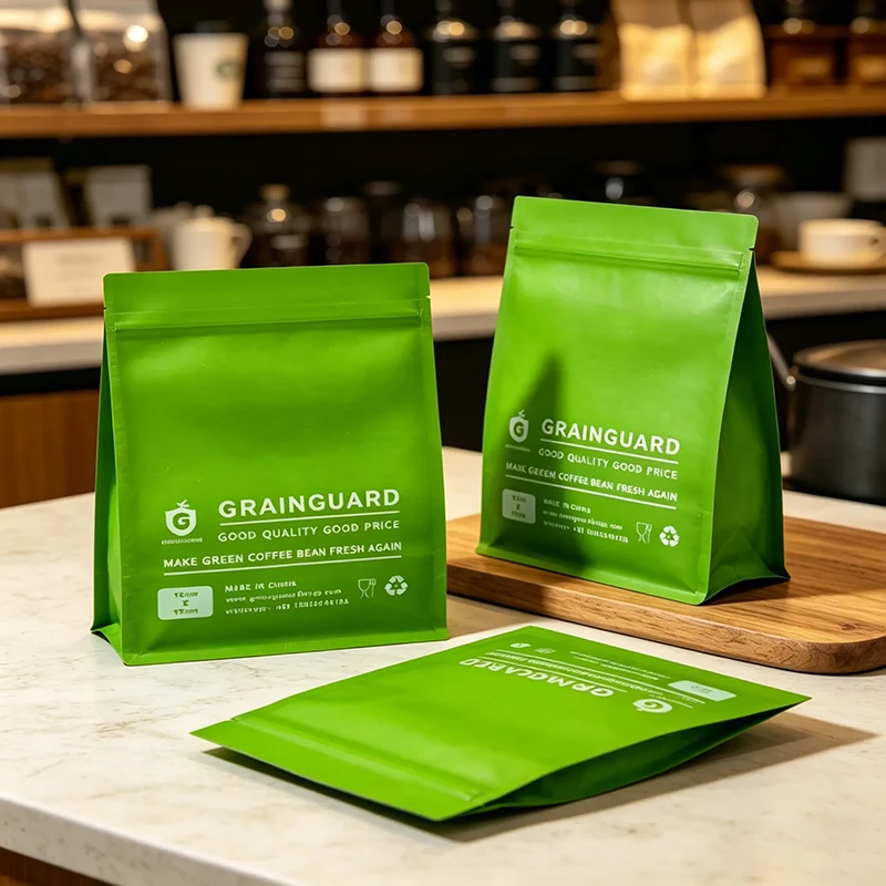 Proefzakje voor groene koffieboon