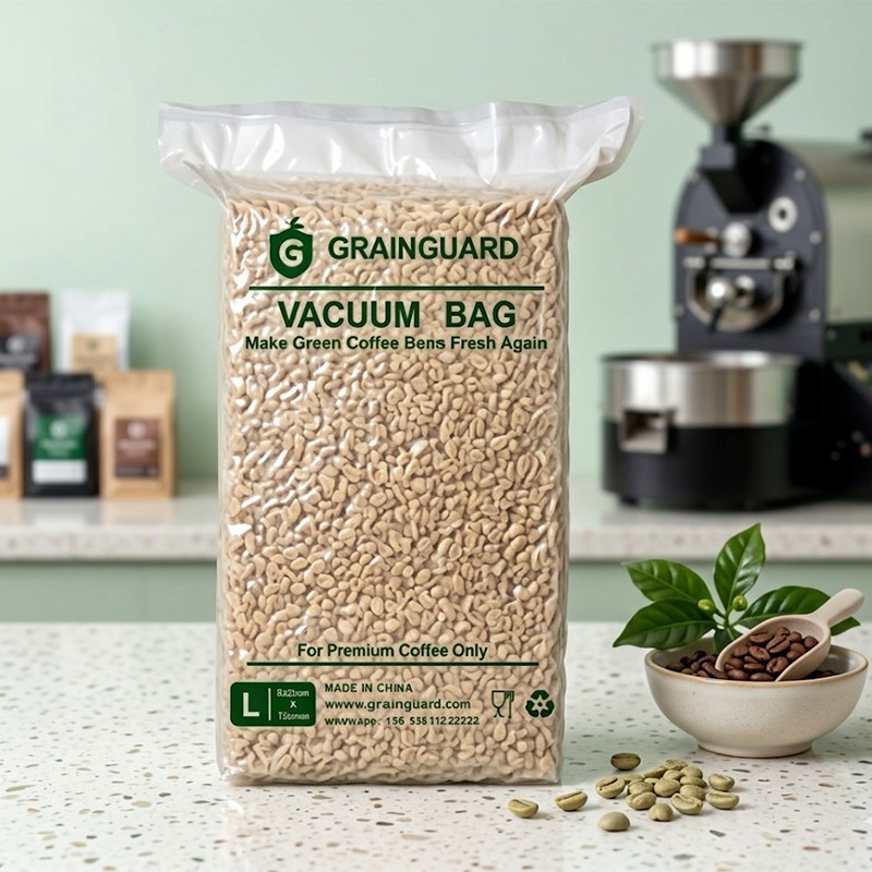 Vacuümzak voor groene koffiebonen